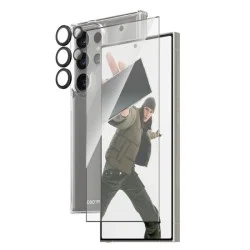Protection Bundle Samsung S24 Ultra (Hard Case + Screen Protector + Hoops) Panzerglass - Clear